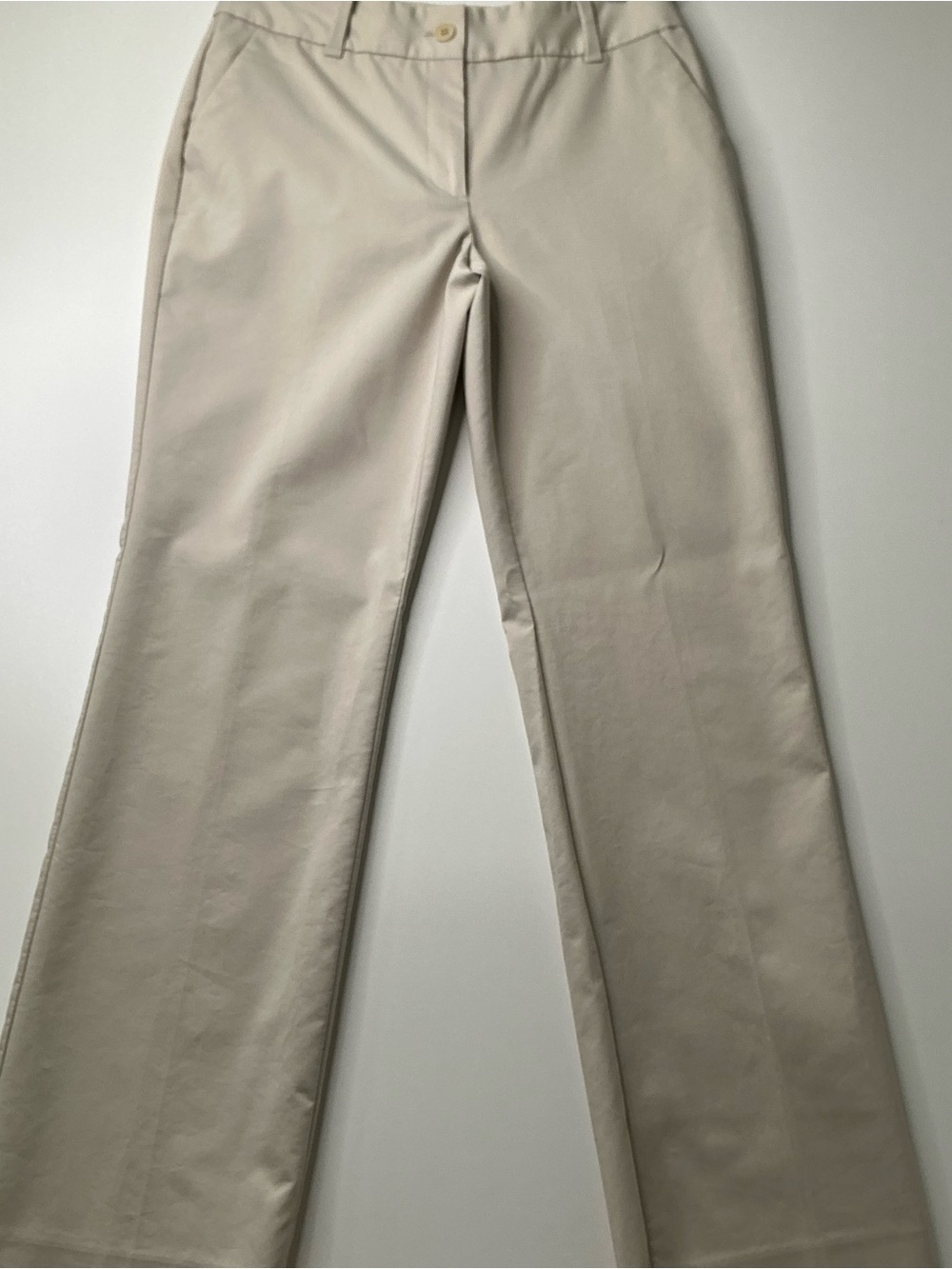 Talbots Chino Pants Size 6 Tan Cotton Stretch Academia Minimal Career Preowned